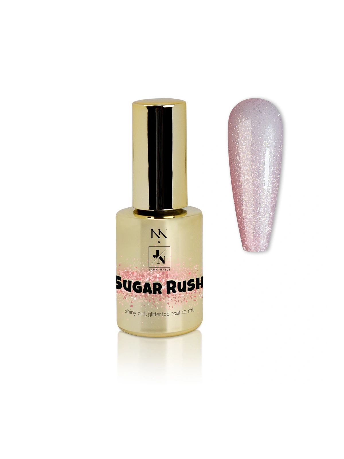 Sugar Rush Pinky Shimmer Top Coat 10ml