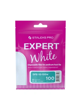 Pilniki Expert 10 do pedicure 100 (30 szt.) białe