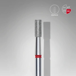 Frez do skórek Staleks FA20R025/6 walec czerwony 2,5/6mm